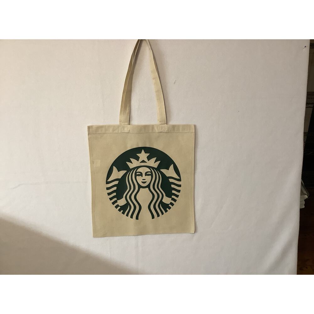 Starbucks Logo Large Shopping/Market Bag - Large Capacity - 100% Cotton
